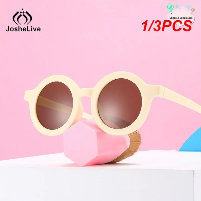 

1/3PCS Fashion Eyewear Baby Cute Glasses Retro Sunglasses Boys Shades Round Frame Eyeglasses Kids Goggles Solid Sunnies