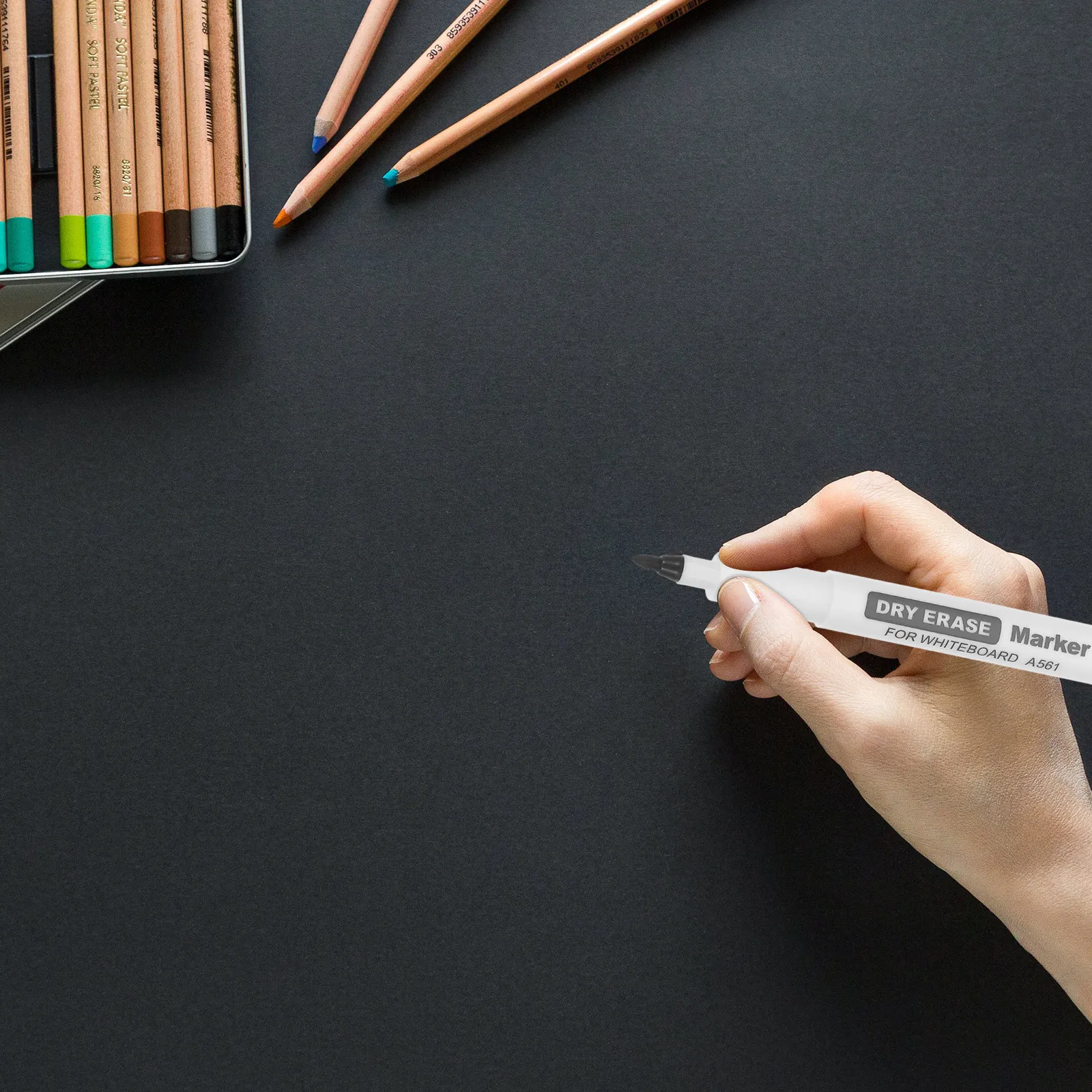 12Pcs 화이트 보드 마커 세트 교실 학교 사무실 용 비 페이딩 파인 팁 마크 펜 화이트 보드 마커 펜 학교 용품