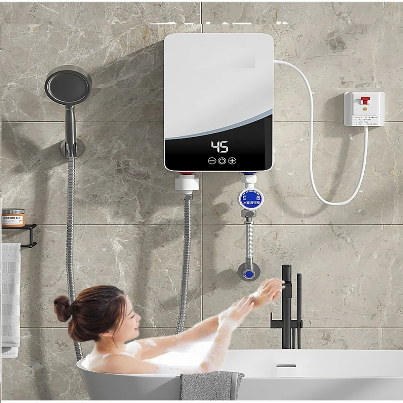 

RYK, 5500W Instant Water Heater Electric Hot Water Heater for Home Bathroom Quick Hot Water Machine
