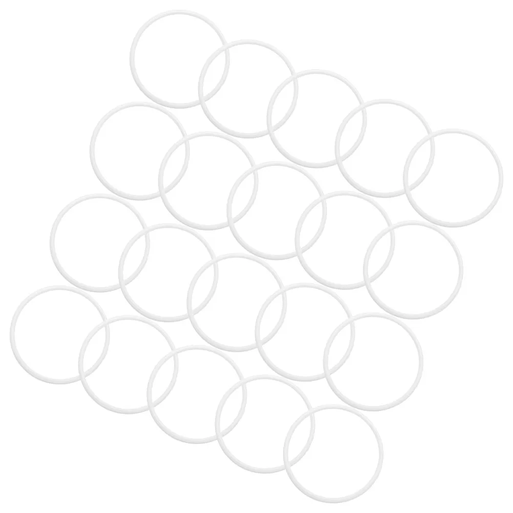 30Pcs DIY Hanging Plastic Rings Dreamcatcher Round Hoops White Circles DIY Wedding Wind Chime Hanging Decorations Accessory 6