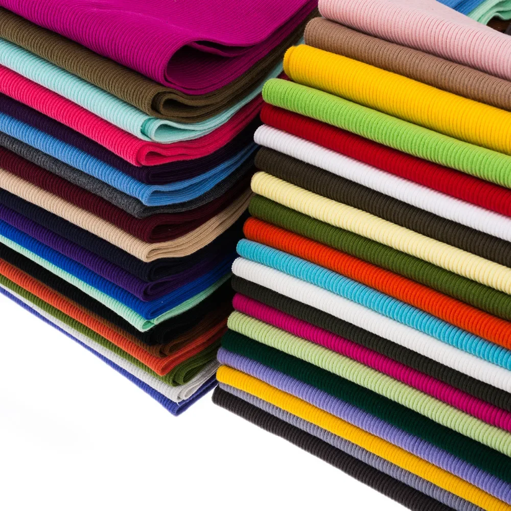 

Thicken Cotton Knit Fabric, Ribbing Fabric for DIY Sewing Jacket, Down's Cuff, Hem Collar, 40cm * 80cm