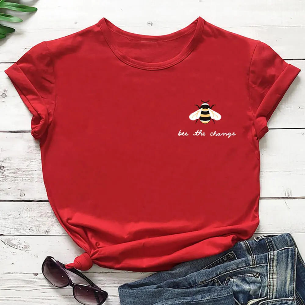 Bee The Change: Women's Summer T-Shirt for Bee Lovers