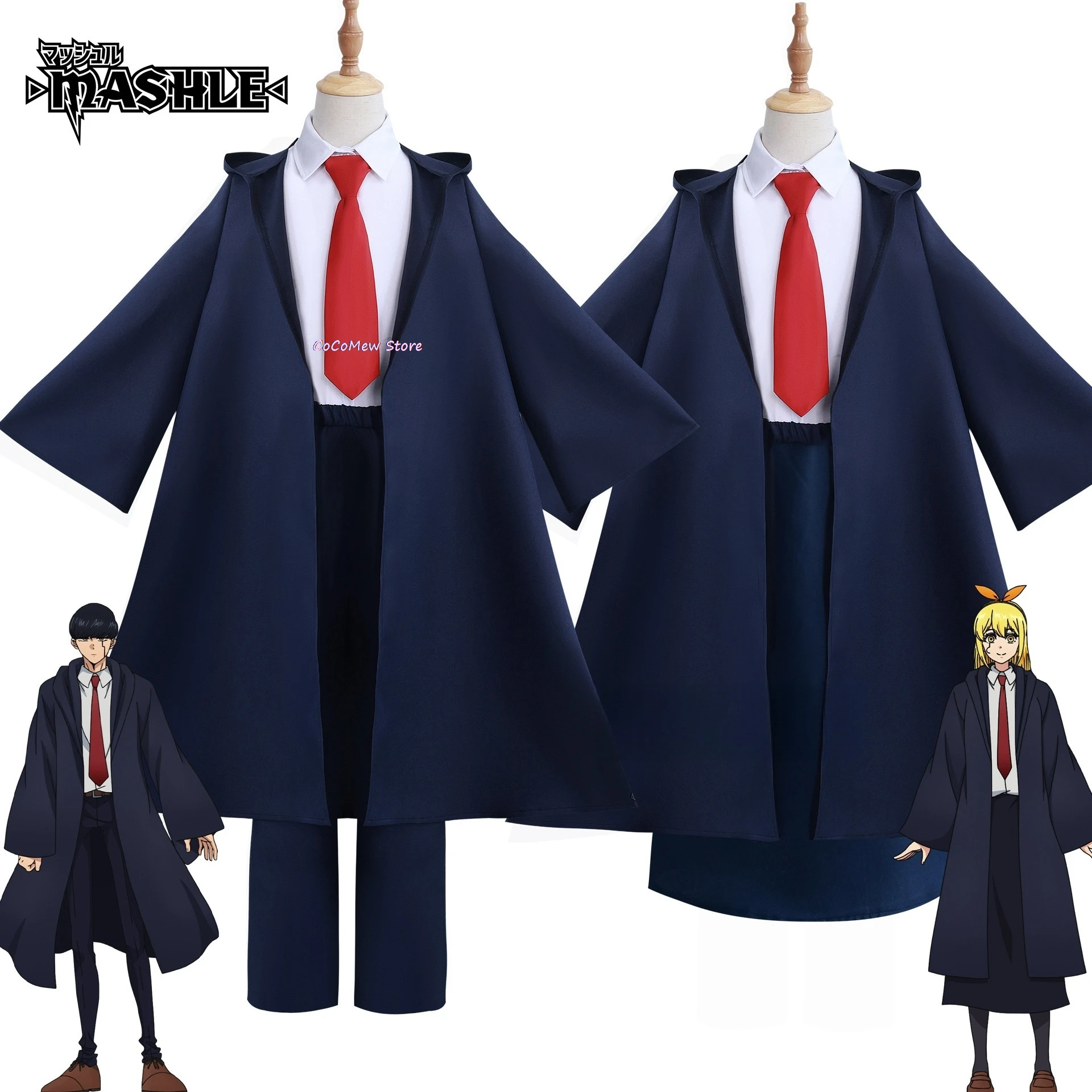 

Anime Mashle: Magic and Muscles Mash Burnedead Lemon Irvine Cosplay Costume Blue Easton Magic Academy Uniform Hallowen Suits