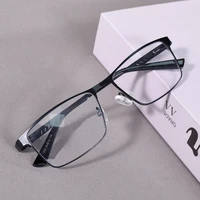 Lunettes de lecture Anti-lumière bleue pour hommes, verres dioptrique à monture complète de haute qualité, pour hommes d'affaires presbytes + 100 + 200 2