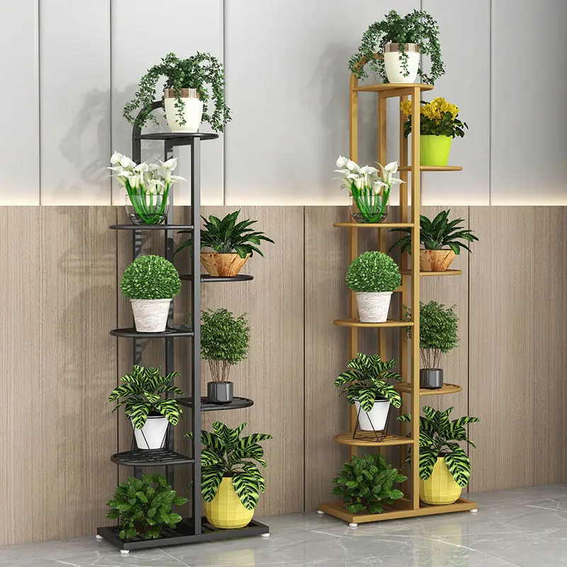 Luxury Multi-Layer Iron Plant Stand for Indoor Living Room Balcony Succulents Hanging Orchids Flower Stand Pots Holder