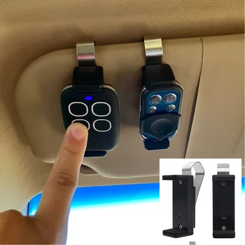 Supporto per clip per visiera parasole per auto, telecomando per porta del garage, portachiavi per auto, accessori interni per auto universali
