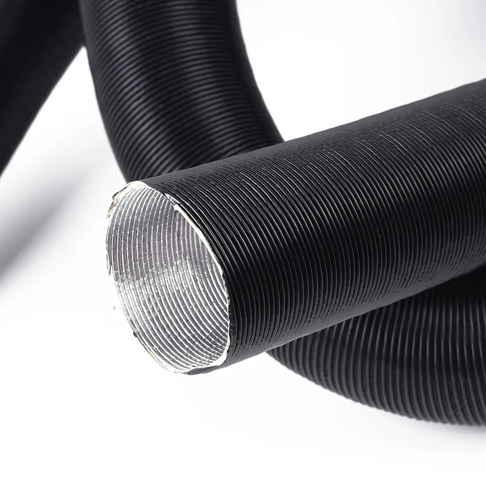 Air Heater Duct Aluminum foil Auto Black Car Conditioner Diesel Ducting Paking Pipe Replacement Warm Practical