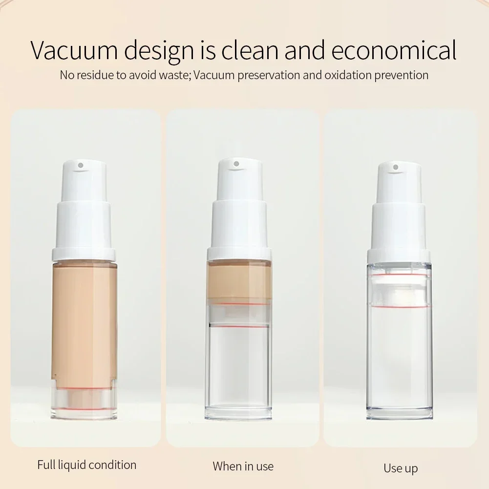 5ml 10ml Clear Airless Cosmetic Cream Pump Bottle Travel Size Dispenser Makeup Container for Cream Gel Lotion Refillable