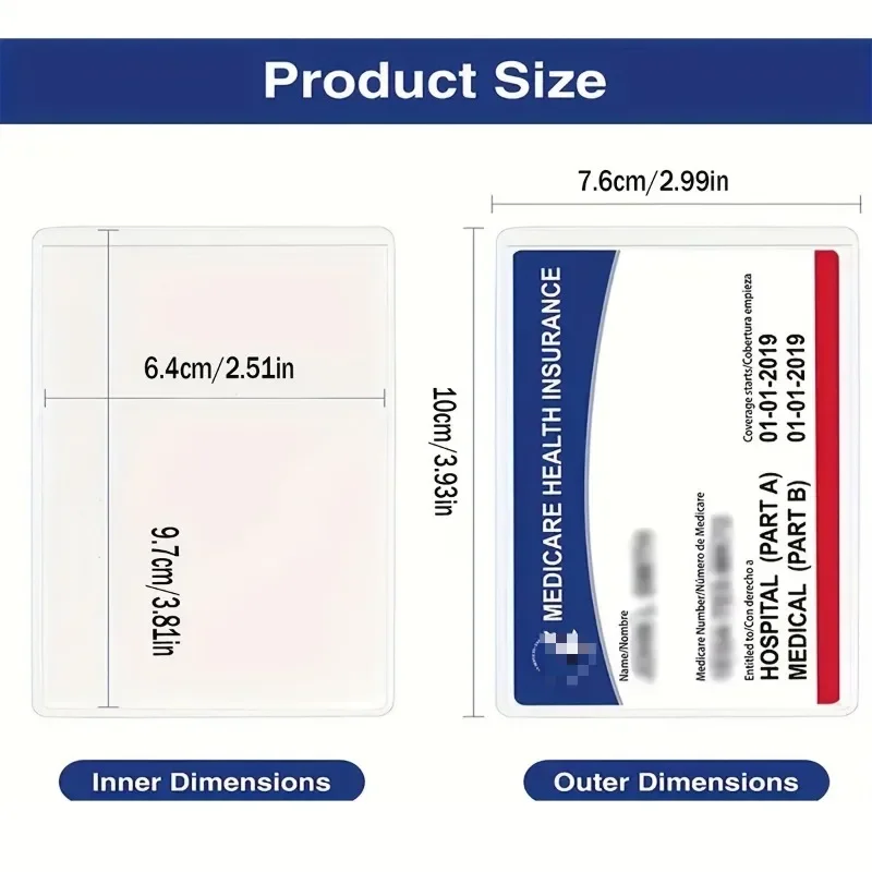 5pcs High-definition Transparent PVC Daily Carry Convenient Travel Waterproof Business Card Card Protector Sheet Organiser