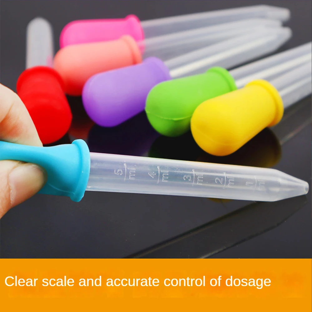 10 Pezzi Pipetta Contagocce Plastica Dispenser per Liquidi Pipette Contagocce Trasparente in Silicone da 5 ml per Pittura Piante Stampi per Caramelle Artigianato Fai Da Te