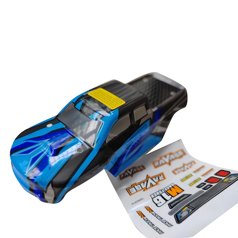 Coque de carrosserie HBX16889 vue arrière, avec aileron et feux arrière.