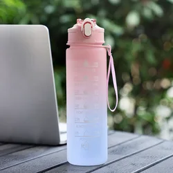 Children's BPA-Free Leakproof 900ML Sport Water Bottle with Straw - 1 pc (D)