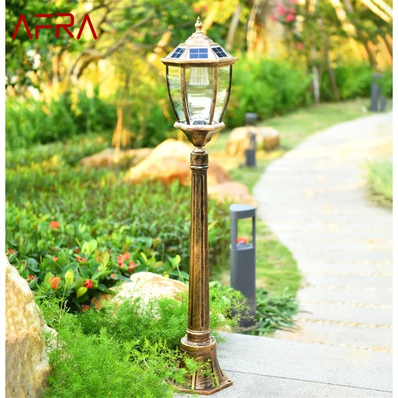 

AFRA Retro Outdoor Lawn Lights Solar Garden Lamp LED Waterproof Home Decorative for Path Courtyard