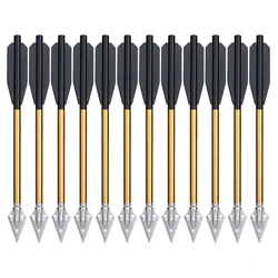 Premium Aluminum Tips 6.25 Hunting Arrows - Pack of 12/24 (12pcs Type D G)