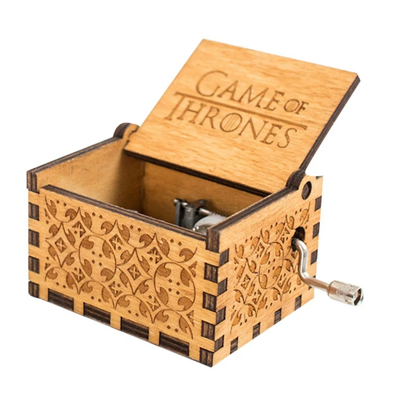 

Wooden Music Box Thank You I Love You Engraved Music Box Vintage Gift Decoration Gifts For Valentine's Day/Wedding Durable