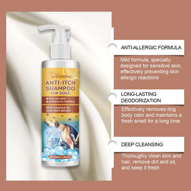 Dog Shampoo Conditioner Moisturizing for Sensitive Skin PH Balanced Anti Itching Flea Killer Dirt Mite Removal Pet Cleaning Foam 2