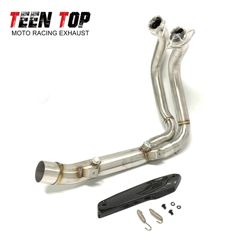 Motorcycle Exhaust Full System Link Pipe With Carbon Fiber Cover For BMW F900R F900XR Exhaust Pipe 2020-2021