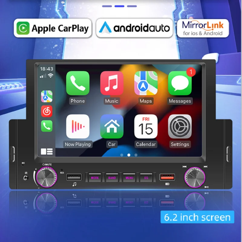 

Carplay New 6.2-inch Car MP5 Player Car MP4 Radio Bluetooth Reverse Phone Interconnection