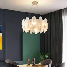 

Metal Ring Pendant Light Living Room Large Ceiling Pendant Light Fixture Decoration Bedroom Lampadari Indoor Lighting HX50NU