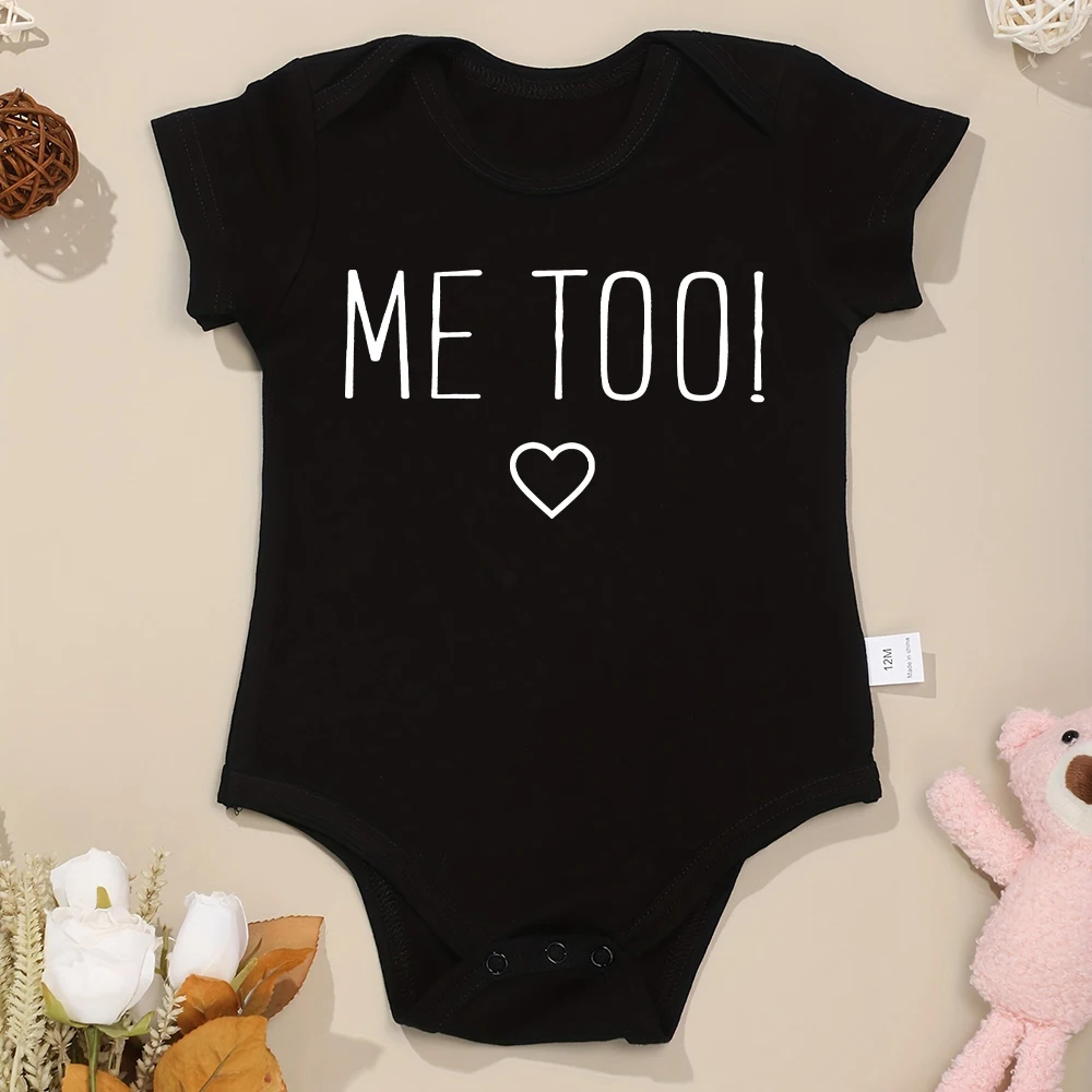 Twin Baby Boys and Girls Clothes Cotton Onesies “Coming Soon and Me Too” Beautiful Cute Infant Bodysuit Pregnancy Announcement 5