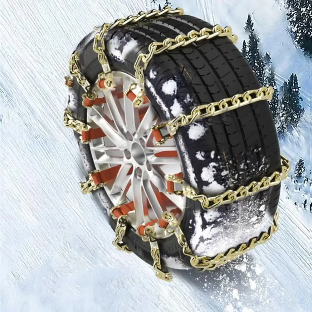 Car Winter Snow Chain Anti-slip Adjustable Outdoor Universal Iron Chain Thickened Easy Instal MultiFunctional Manganese Chains tire chains