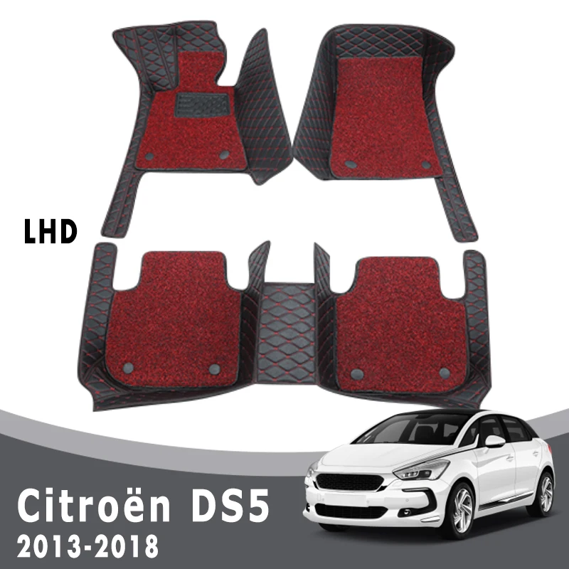 

Double Layer Wire Loop Carpets For Citroën DS5 2018 2017 2016 2015 2014 2013 Luxury Car Floor Mats Interior Accessories Custom