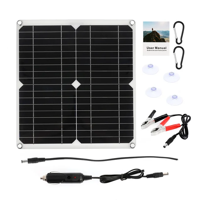200W Solar Panel Kit 18V Solar Cell with 10A-100A Controller Solar Plate for Phone RV Car MP3 PAD Charger Outdoor Battery Supply 2
