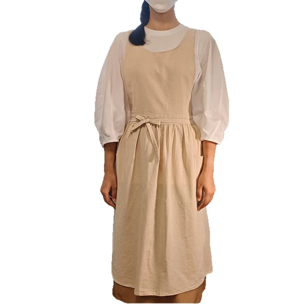 Cotton Linen Women Apron for Kitchen and Florist Use
