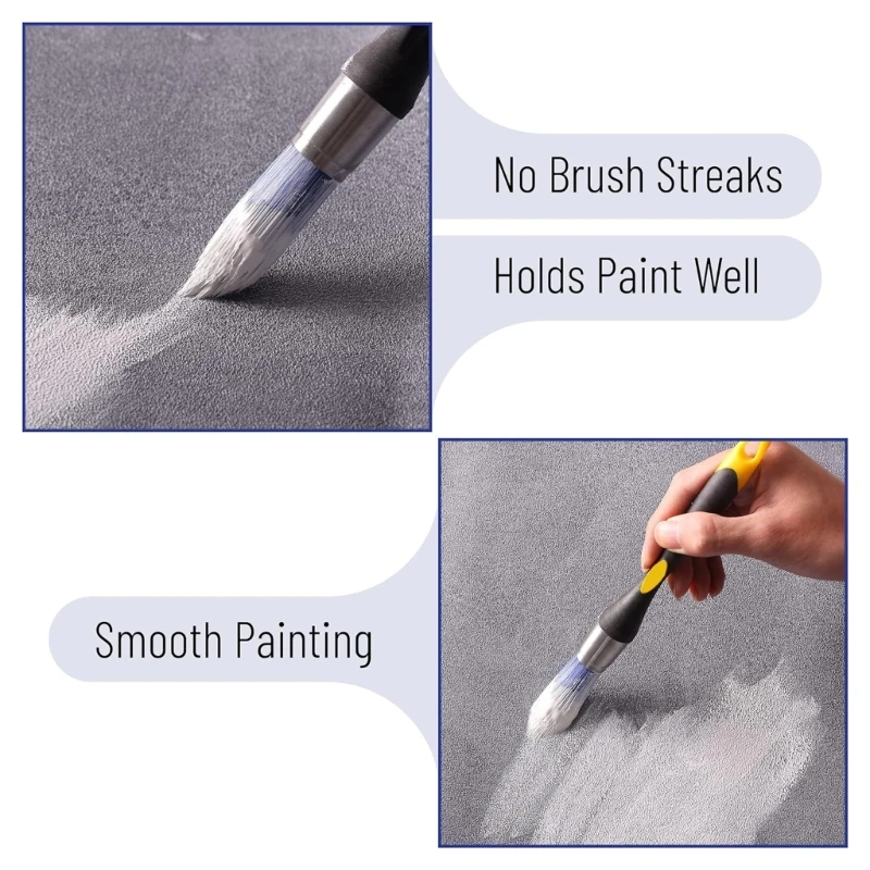 Small Paint Brushes Rubber Paint Brushes 5/8&rdquo; 3/4&rdquo; & 1&rdquo; Trim for DIY