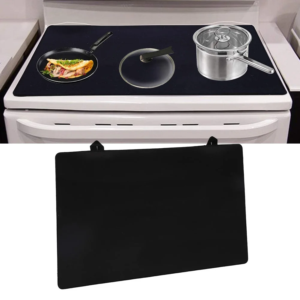 

72x52cm Heat Resistant Glass Stove Cover Electric Induction Hob Protector Mat Anti-slip And Anti-dirty Rubber Mat Kitchen Tools