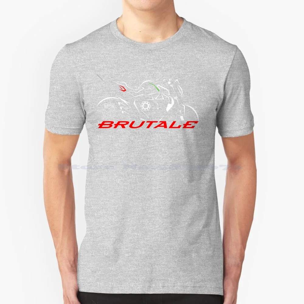 Agusta Brutal T Shirt 100% Cotone Tee Mv Agusta Brucal Corse Ariel Bsa Moto Biker Superbike Matchless Vintage