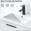 36" Bathroom Vanities Cabinet with Sink Combo, Wall Mounted Floating Cabinet W/Decor Line,Soft-Close System, 2 Extra Big Drawers 5