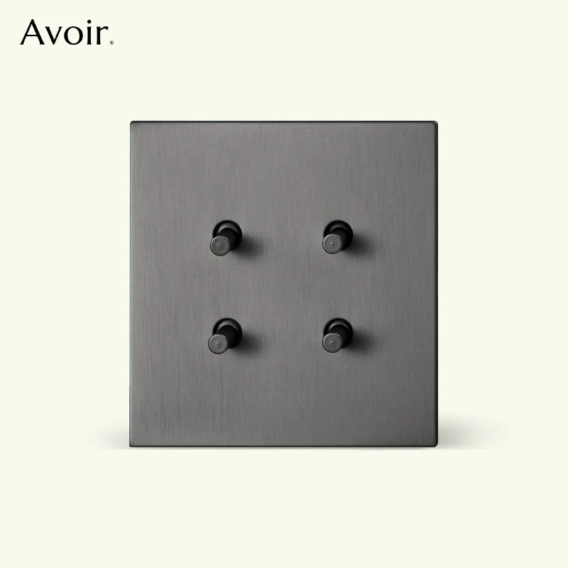 Avoir Wall Light Switch Cinza ue Reino Unido Francês Padrão Tomada Tipo-c Carregador Porta Retro Toggle Switches Outlet Tomadas Elétricas e Interruptores Interruptor de Parede Tomada Usb Tomada de Parede Aço Inoxidável