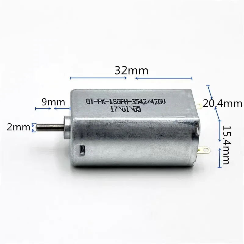 FK-180PH-3542 미니 180 고속 DC 모터 3V-6V 21500RPM 카본 브러..