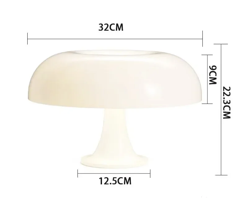Classic Mushroom Table Lamp Modern Bauhaus Art Table Lamp Bedroom Bedside Lamp Danish Designer Orange Decorative Table Lamp