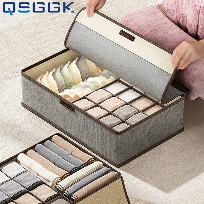 Beige-Gray Storage Boxes for Organizing Underwear, Socks, Bras, The  Ultimate Solution for Your Closet - AliExpress, Boxes For Organizing 