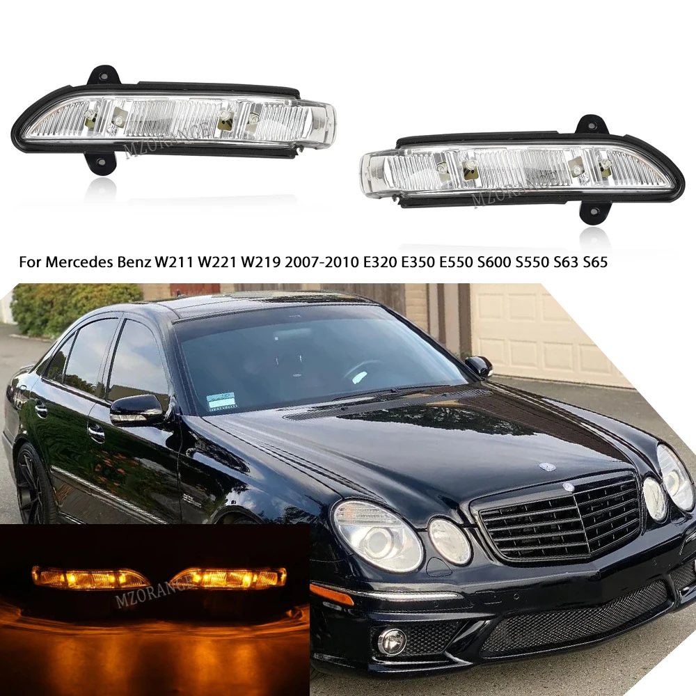 W219 LED ドアミラー カバー ブラバスロリンザー ブラック