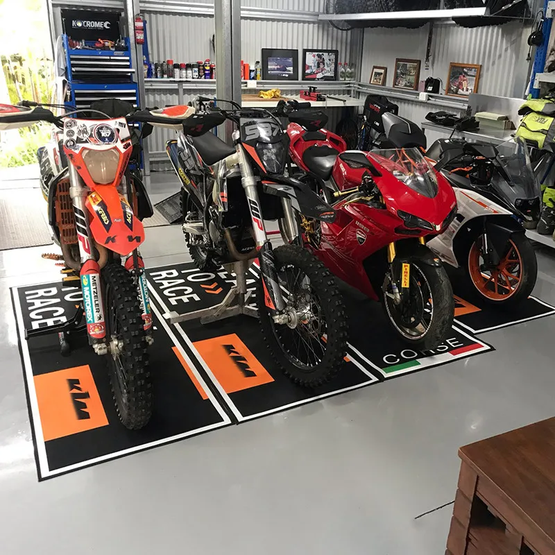 Motorcycle Parking Mat Racing Display Carpets For Ktm Honda Kawasaki