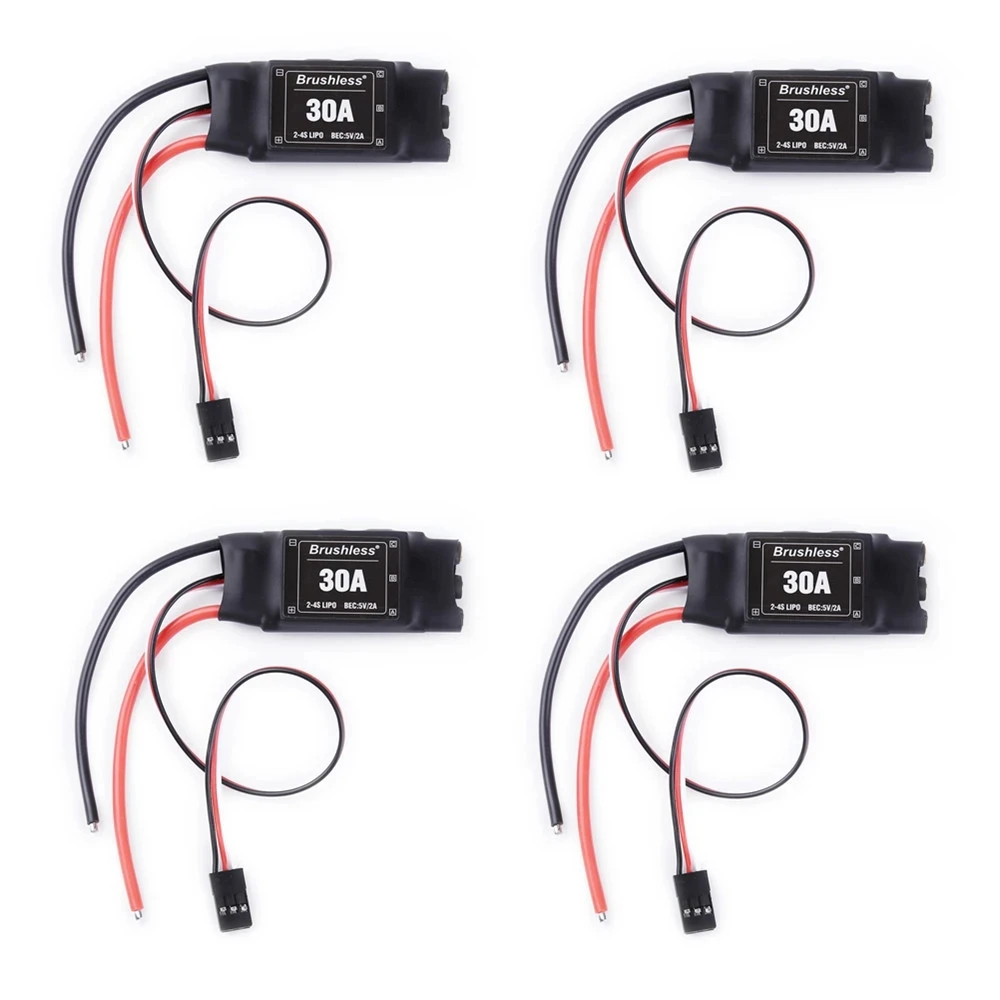 

4 шт./лот XXD 30A 2-4S ESC бесщеточный контроллер скорости двигателя RC BEC ESC T-rex 450 V2 Вертолет лодка для FPV F450 Квадрокоптер Дрон