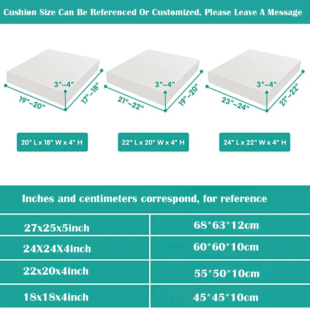 1-4 Set Sofa Cushion Outdoor Garden Cushion Inner Cover Chair Cushion Sofa Cushion Replacement Cover 3