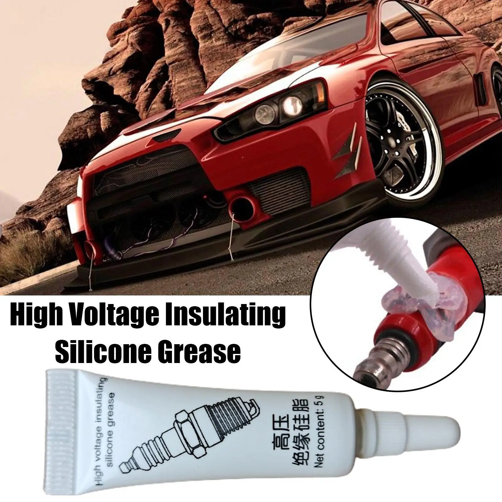 Car Spark Plug Insulating Grease 1/23pcs High Voltage Ignition Coil Silicone Grease Temperature Corrosion Resistance