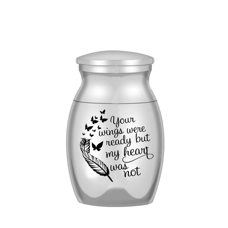 Cremation Urn Mini Cremation Pet Funeral Urn Special Memory Box Pets Ashes Casket Metal Pet Funeral Urn Keepsake Casket For Animal 25*16MM