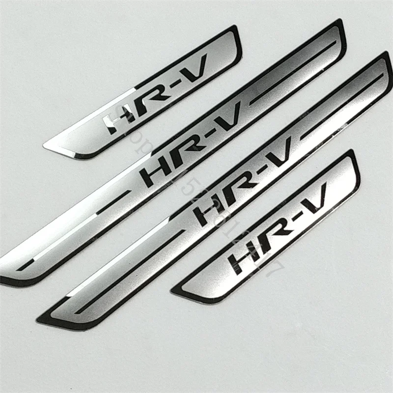 Stainless Steel Scuff Plate Door Sill Guards Thresholds Cover Trims Car Accessories For Honda HRV HR-V Vezel 2014 2015~