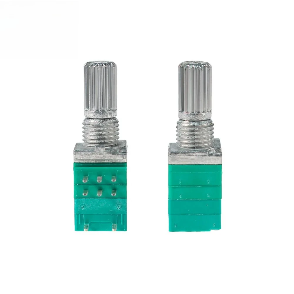 5PCS RK097N Dual 8 Pin Potentiometer 15mm Shaft B10K B5K B20K B50K B100K for Audio Amplifier Sealed Potentiometers Resistor