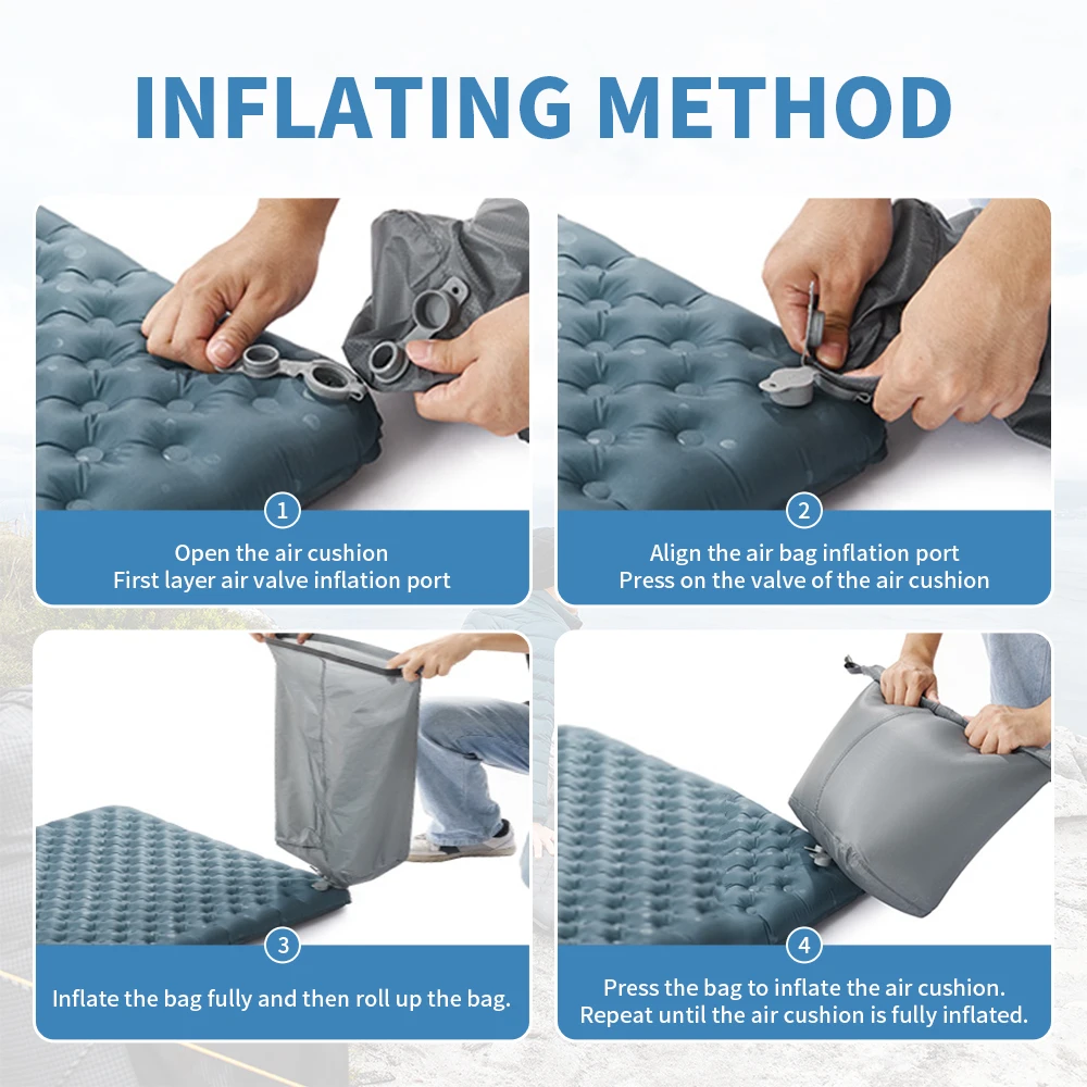 Naturehike Air Mattress Self Inflating Mattress Camping Mattress Travel Inflatable Mat Sleeping Pad Single Double Camping Mat Tent Mattress I.1057614758 - View #5