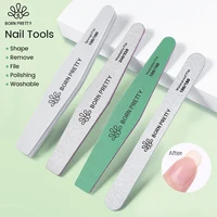 BORN PRETTY 1PCS Nail File 100/180/240/320 Grit Sandpaper Disposable Cuticle Remover Buffers Manicure Tool Set