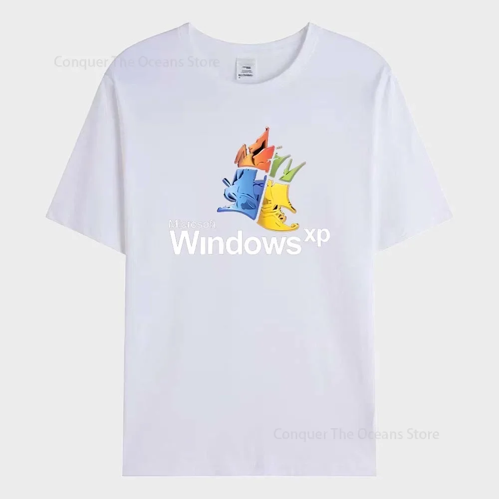 Windows 95 Graphic Men‘s T-Shirt  Women's Tee Windows XP Classic Computer System Print pattern  Tee Cotton Tees Funny Shirt 2