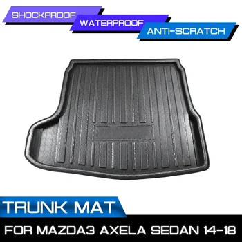 Auto Tappetino Tappeto Per Mazda3 Axela Berlina 2014 2015 2016 2017 2018 Baule Posteriore Anti-fango Copertura