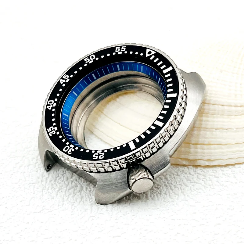 Mod Silver Stainless Steel Watch Cases Fits Seiko SKX 6105 6309 Turtle