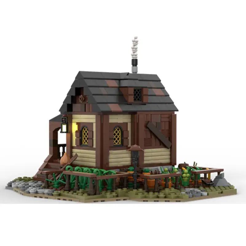 

MOC-114425 medieval farmhouse and farm building model toy set